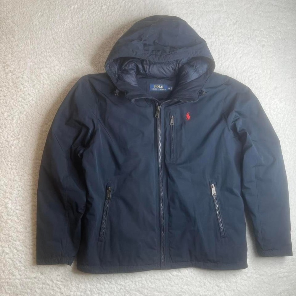 Polo ralph Lauren men's blue Thorpe Anorak jacket down full‎ zip duck M